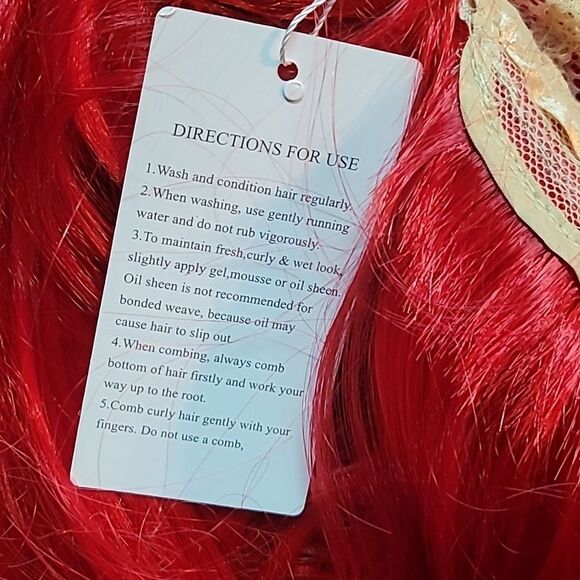 Vibrant Red Women's Straight Hair Wig - Picture 9 of 11